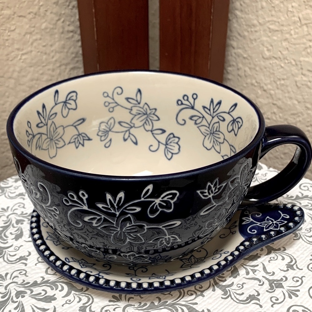 🔹Temp-tations By Tara 22oz. Soup Bowl With Saucer
